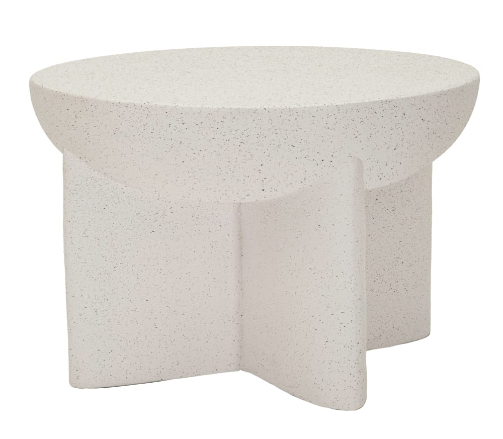 Table basse en magnésium blanc, Ø 63,8 x 42,5 cm