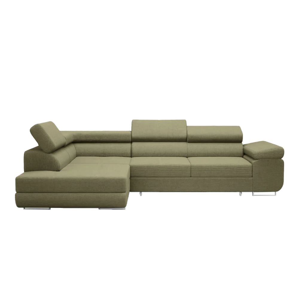 Canapé d'angle avec - velours olive