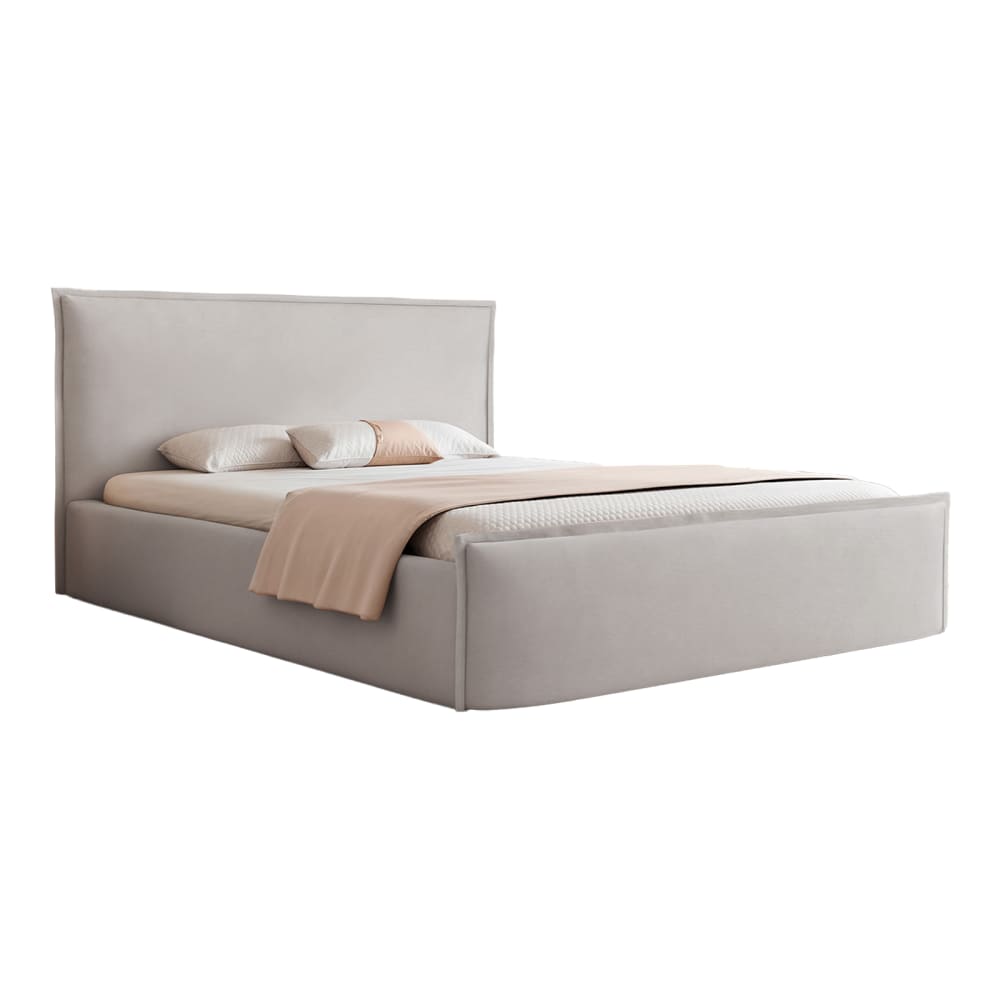 Lit en velours 180x200 - taupe