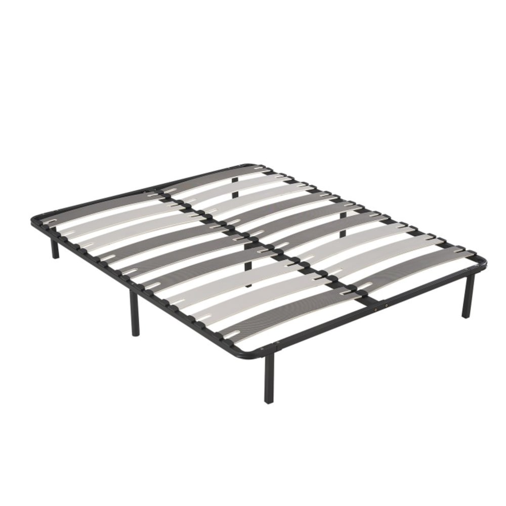 SAMPUR Lattenrost breite Leisten 12 cm 140x190cm Schwarz Metall