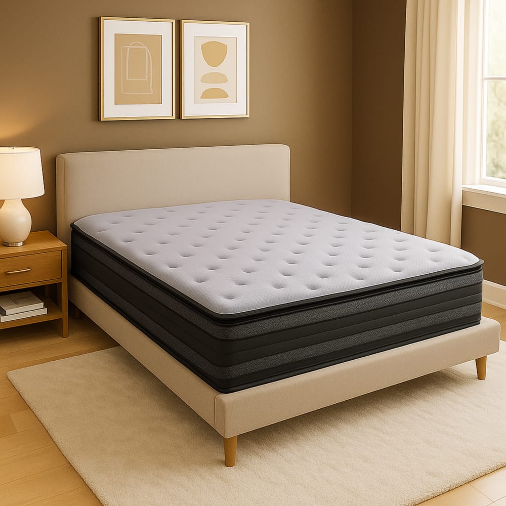 Matratze doppeltopper federn 25 cm mittelfest 140x190 cm -