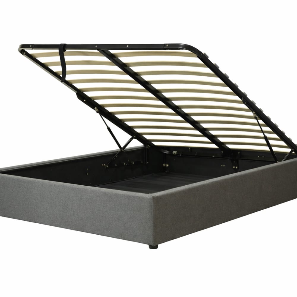 Lit coffre gris foncé