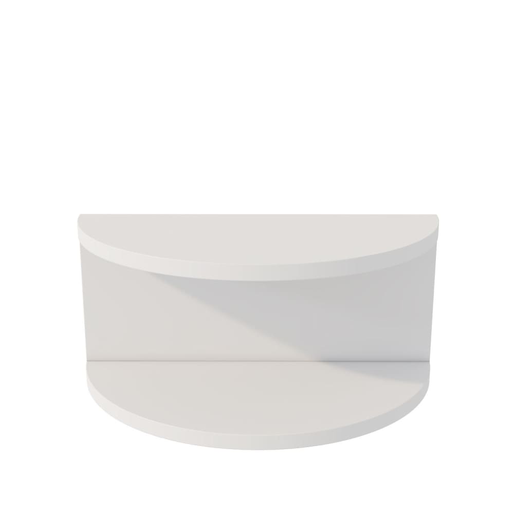 Table de chevet suspendue forme demi lune Blanc