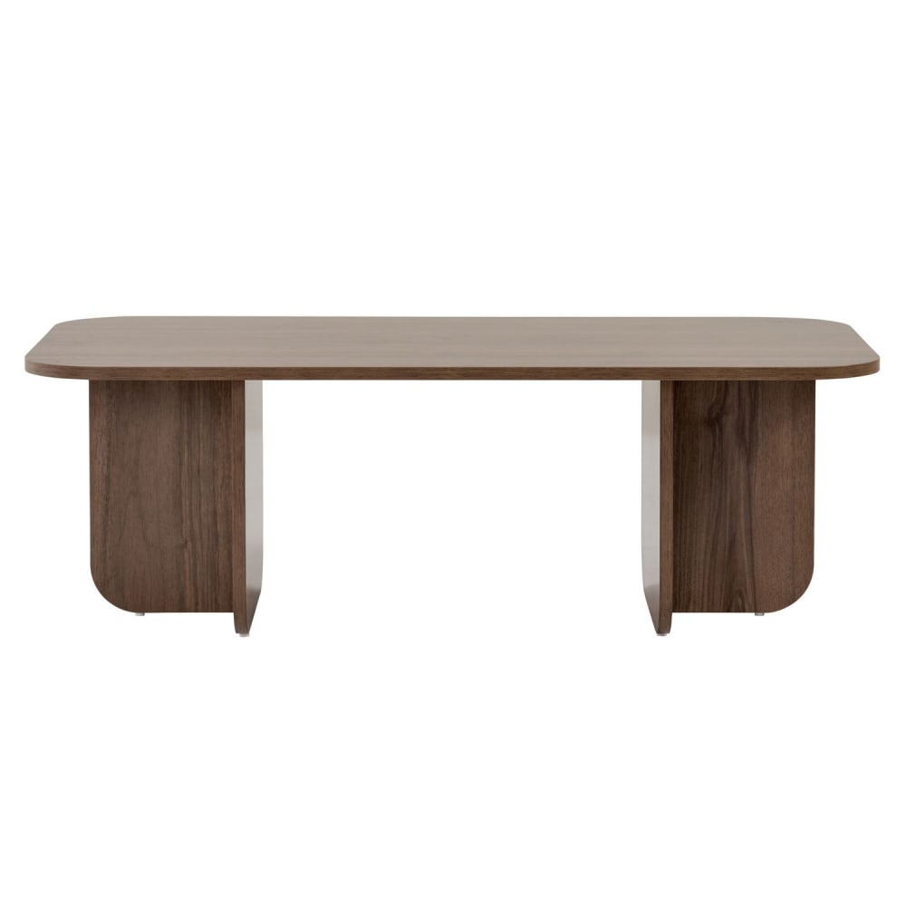 Table basse design effet bois foncé Marron