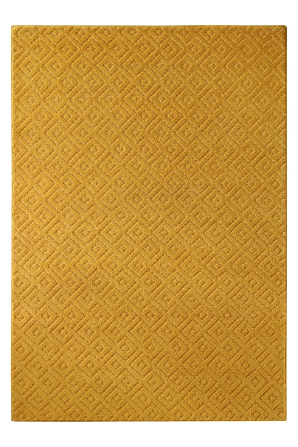Tapis en laine avec relief - jaune