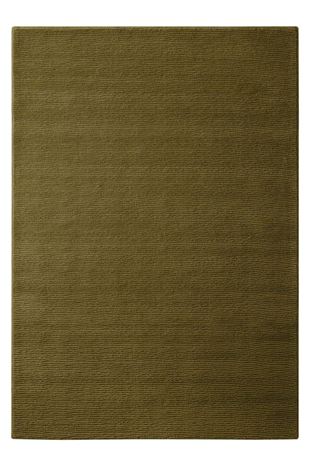 Wecon Home Teppich aus Wolle mit Relief dunkelolivgrün 200x300 style modern Öko-Tex Zertifikat - Wolle