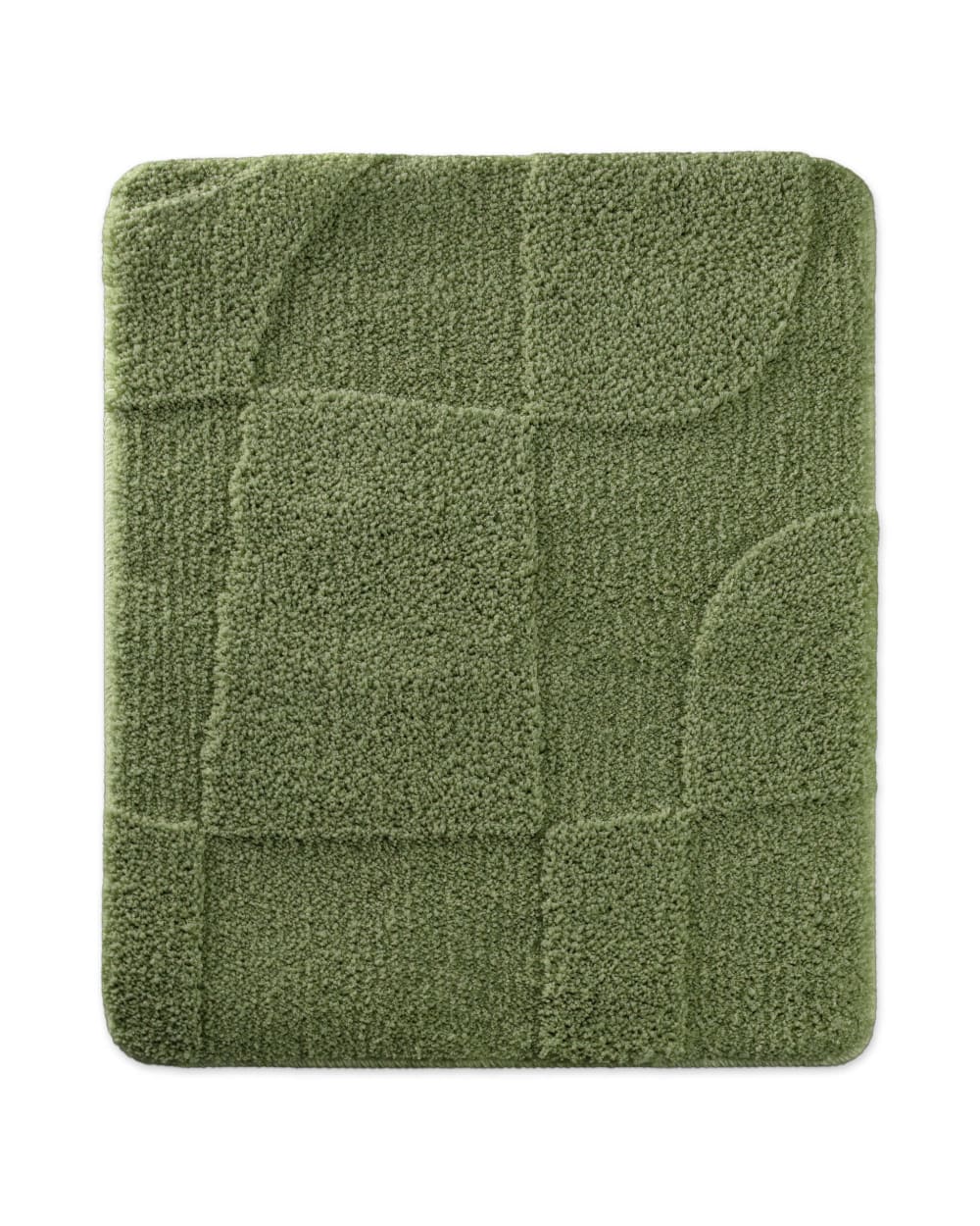 Tapis de bain à relief vert olive 55x65