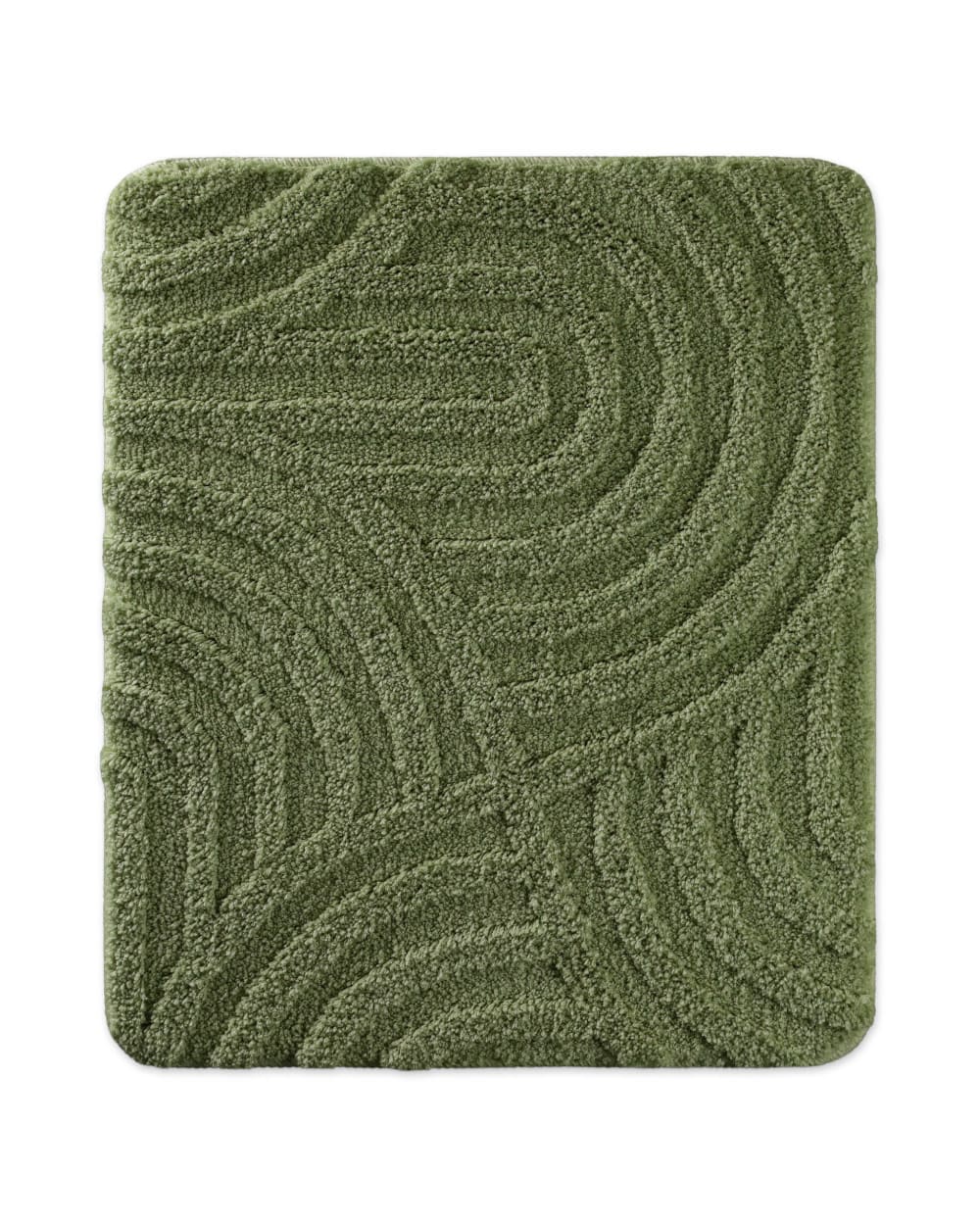 Tapis de bain à relief vert olive 55x65