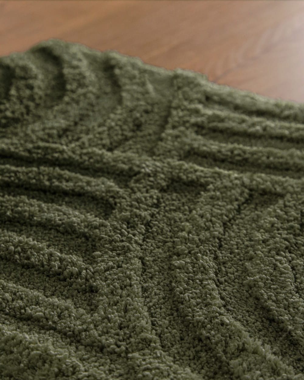 Tapis de bain à relief kaki foncé 55x65 — vue 4
