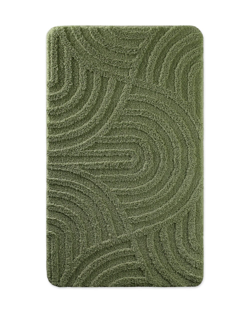 Tapis de bain à relief - olive