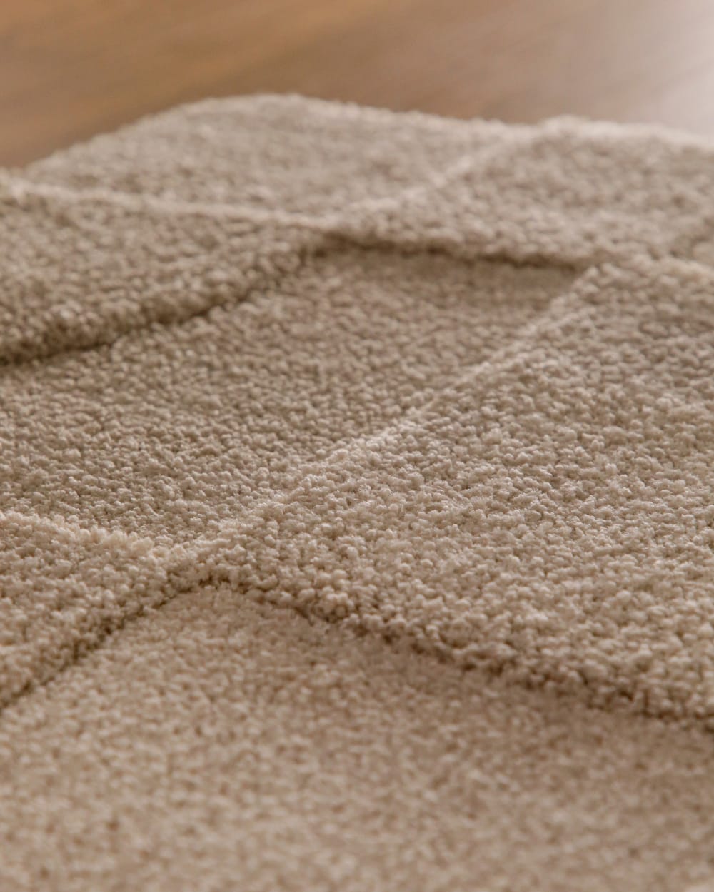 Tapis de bain à relief beige sable 80x150 — vue 4