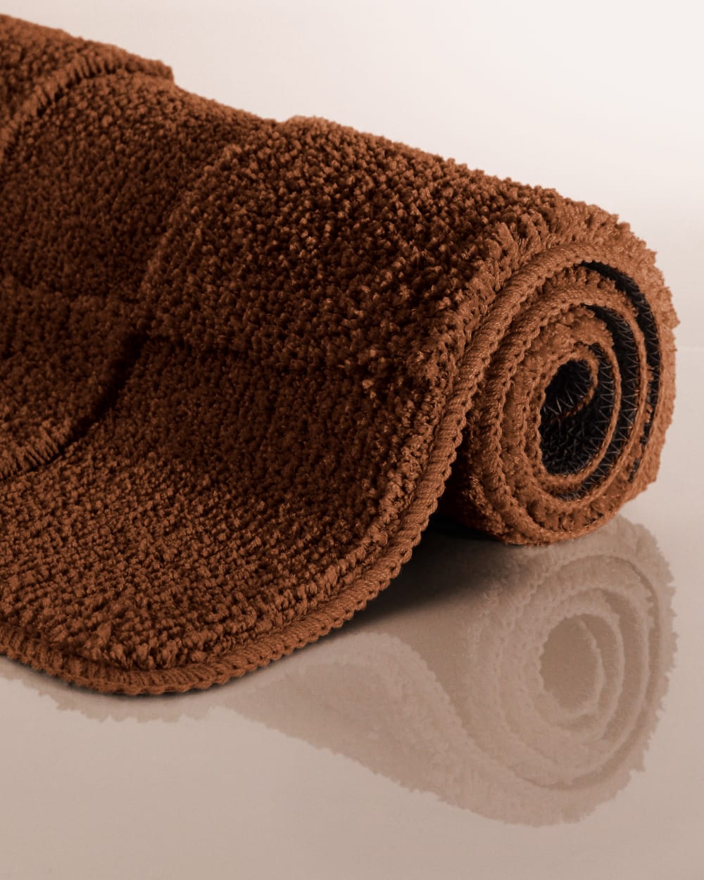 Tapis de bain à relief marron 80x150 — vue 4