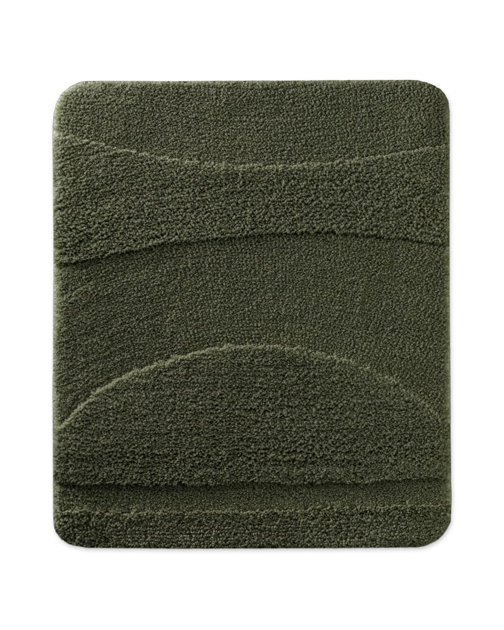 Wecon Home Badematte mit Relief dunkelkhaki 55x65 style modern Grün Öko-Tex Zertifikat Pes - Polyester