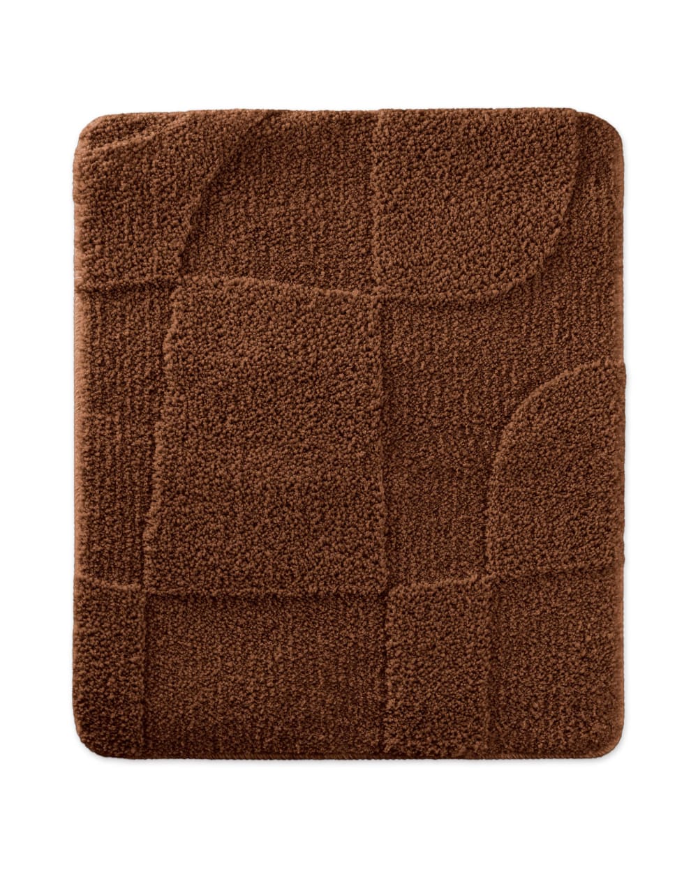Tapis de bain à relief marron 55x65