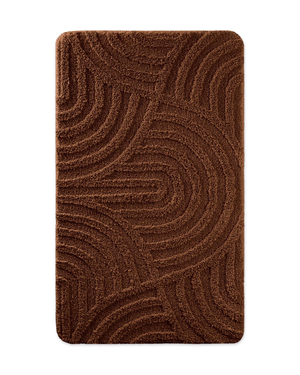 Tapis de bain à relief marron 80x150