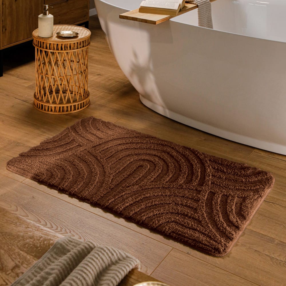 Badematte mit Relief braun 80x150 - Maisons Du Monde
