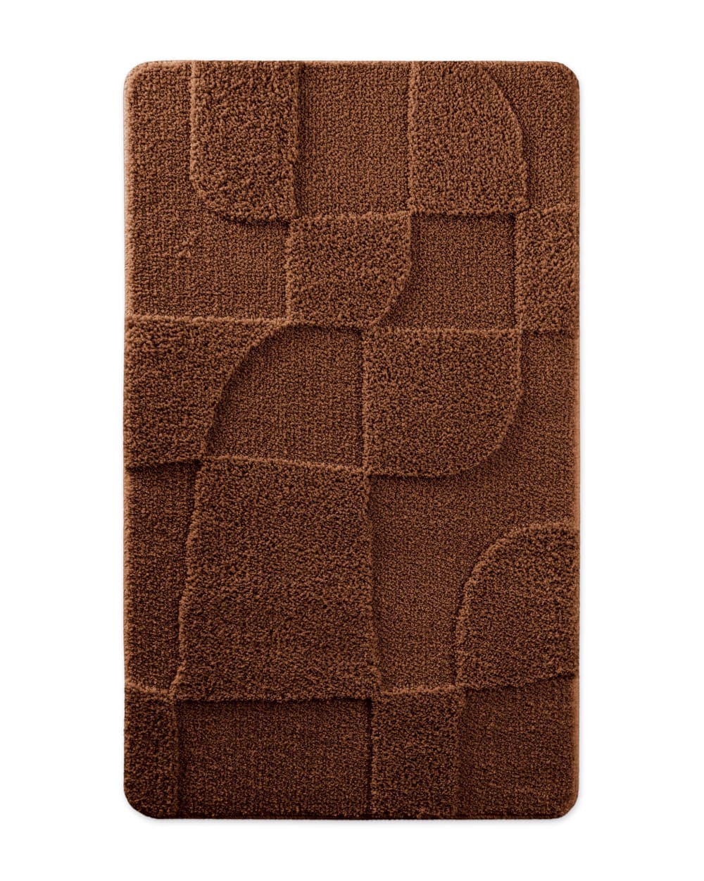 Tapis de bain à relief - marron