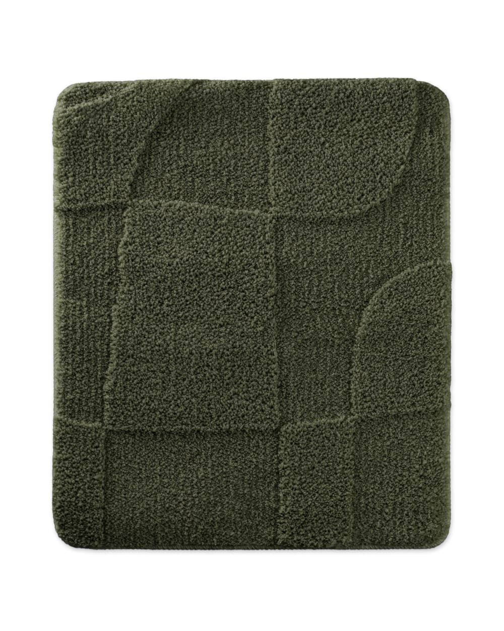 Wecon Home Badematte mit Relief dunkelkhaki 55x65 style modern Grün Öko-Tex Zertifikat Pes - Polyester