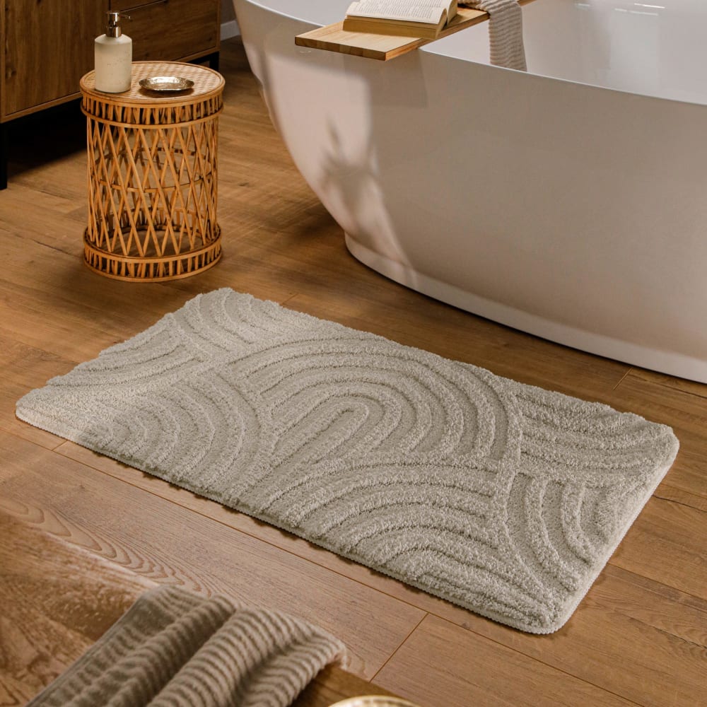 Badematte mit Relief graubraun 55x65 - Maisons Du Monde