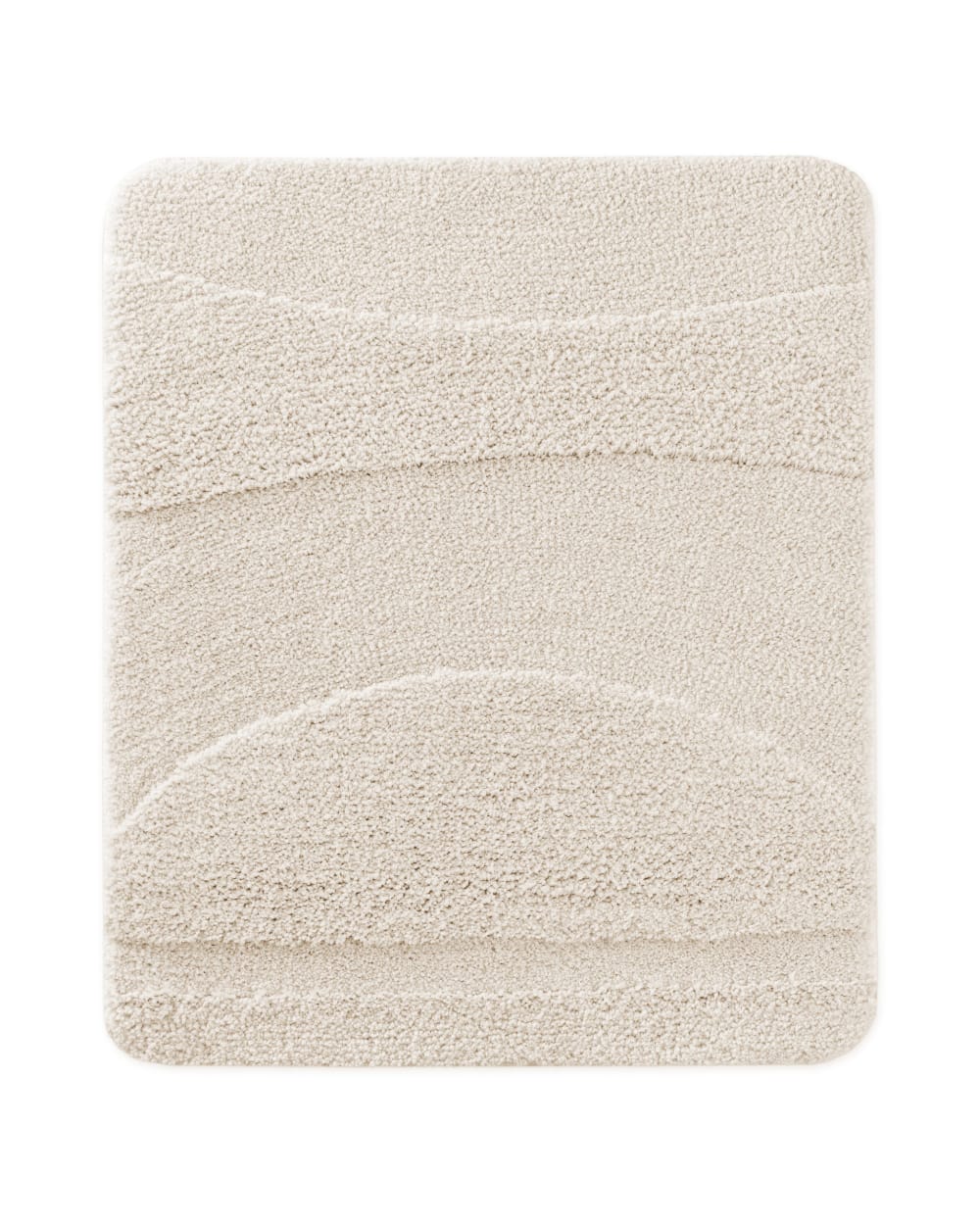 Wecon Home Badematte mit Relief cremeweiß 55x65 style modern Beige Öko-Tex Zertifikat Pes - Polyester