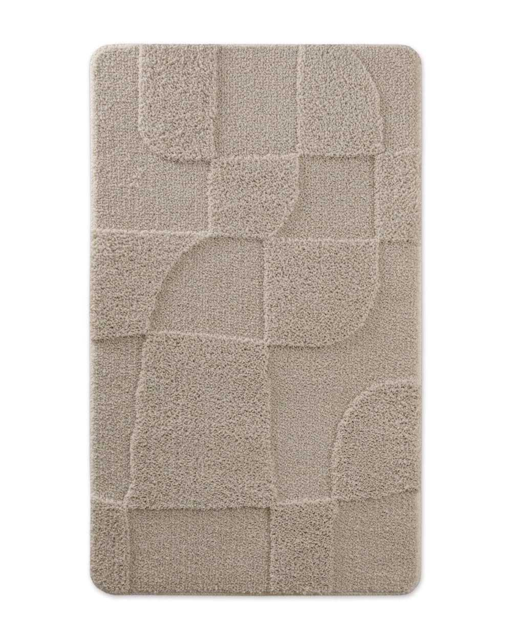 Tapis de bain à relief - gris taupe