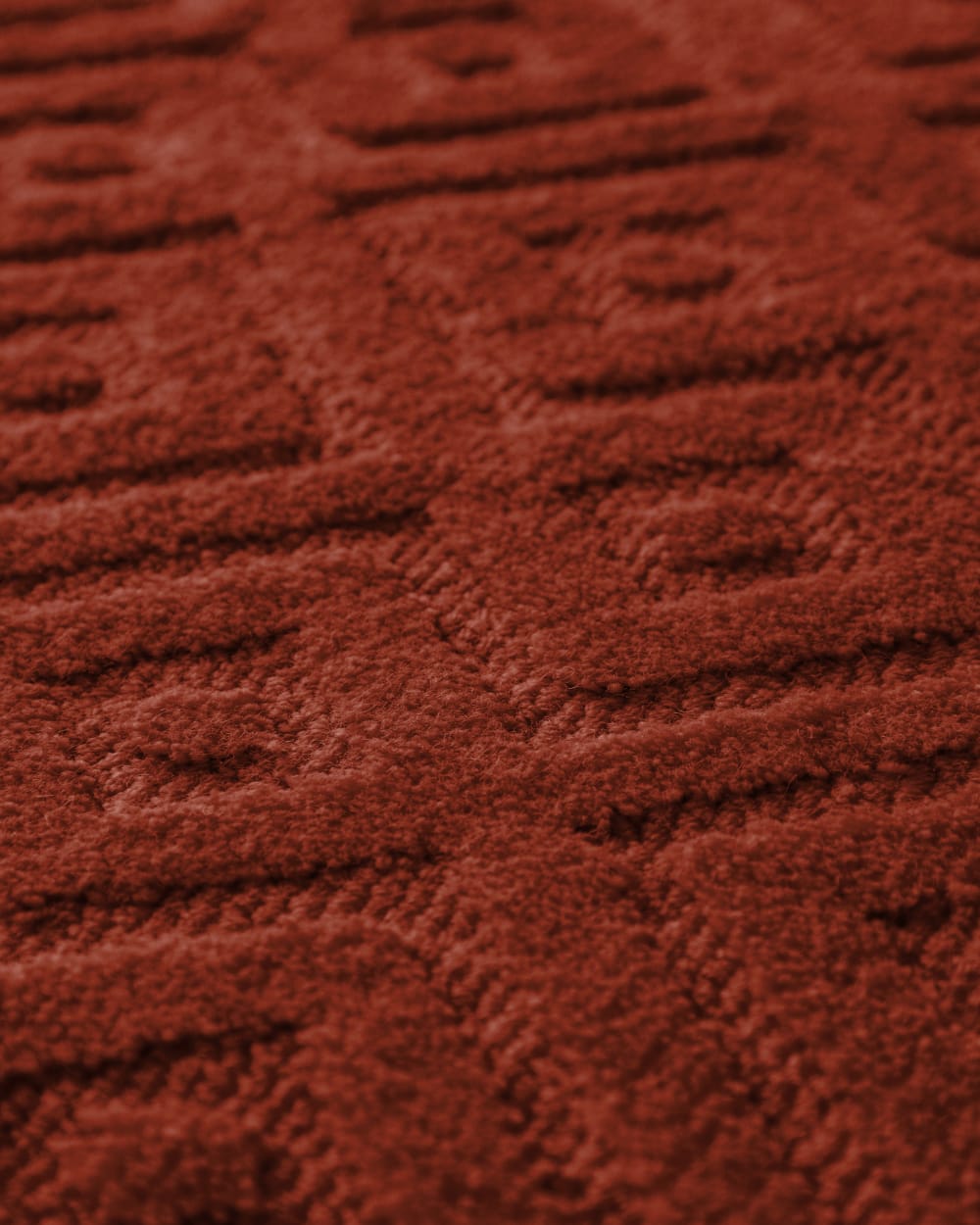 Tapis en laine avec relief rouge brique 160x230 — vue 4