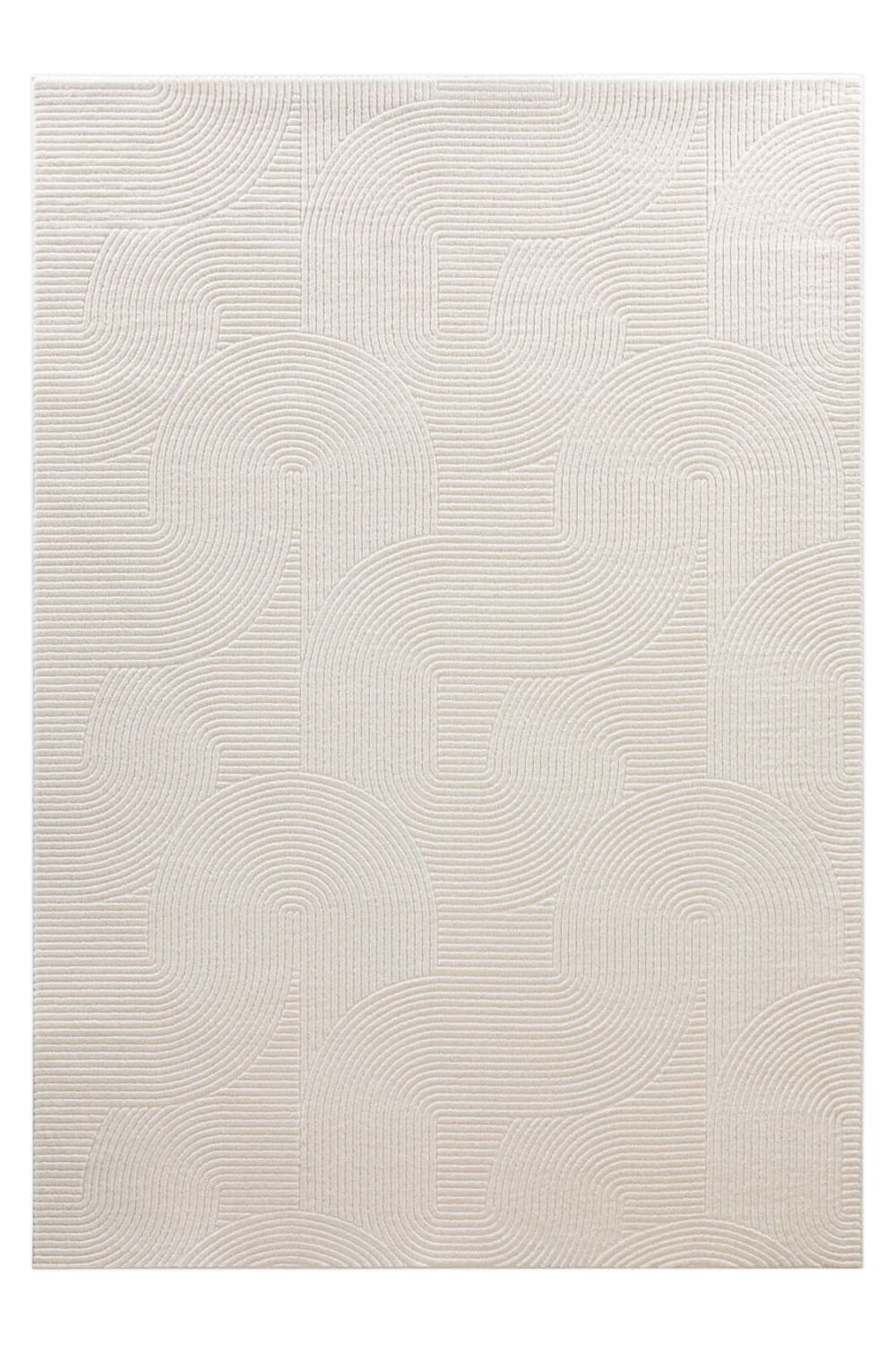 Tapis à relief blanc crème 120x160