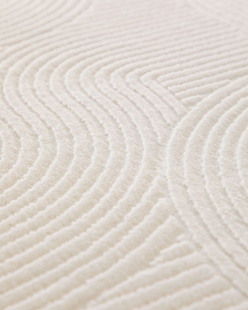 Tapis à relief blanc crème 120x160 — vue 4