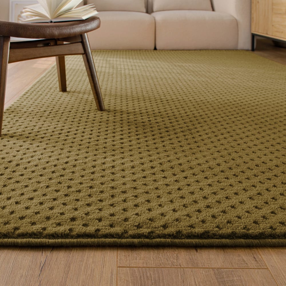 Tapis en laine avec relief vert olive 160x230 — vue 3