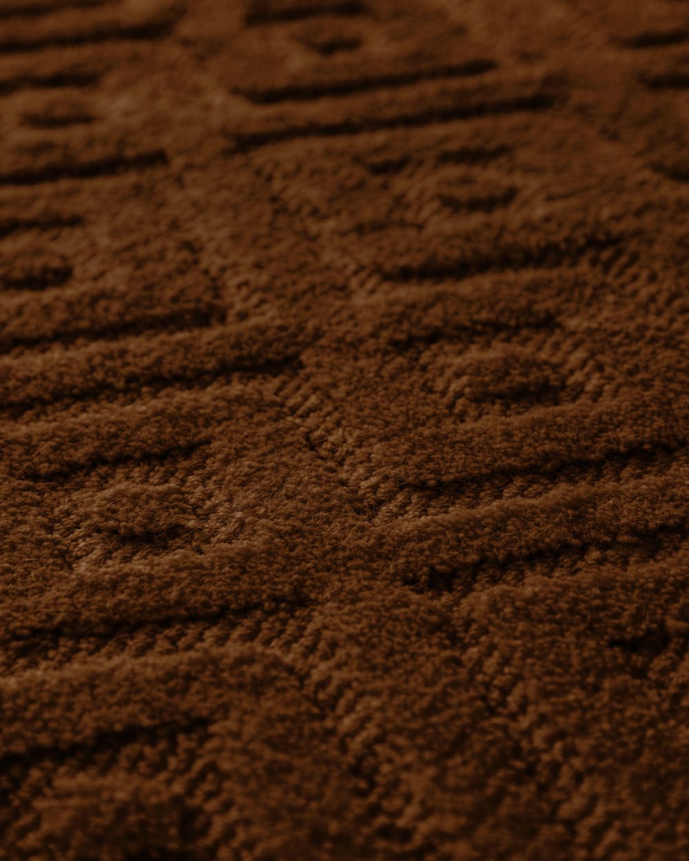 Tapis en laine avec relief marron 140x200 — vue 4