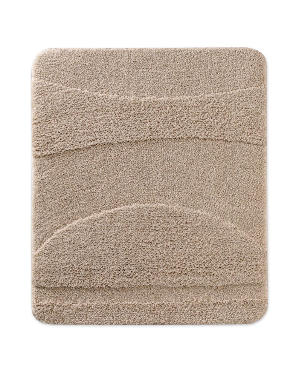 Tapis de bain à relief beige sable 55x65