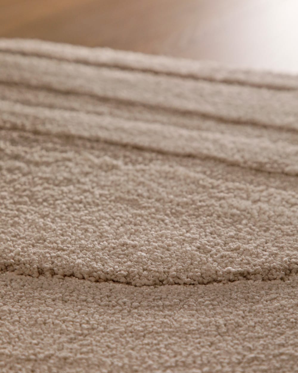 Tapis de bain à relief beige sable 55x65 — vue 4