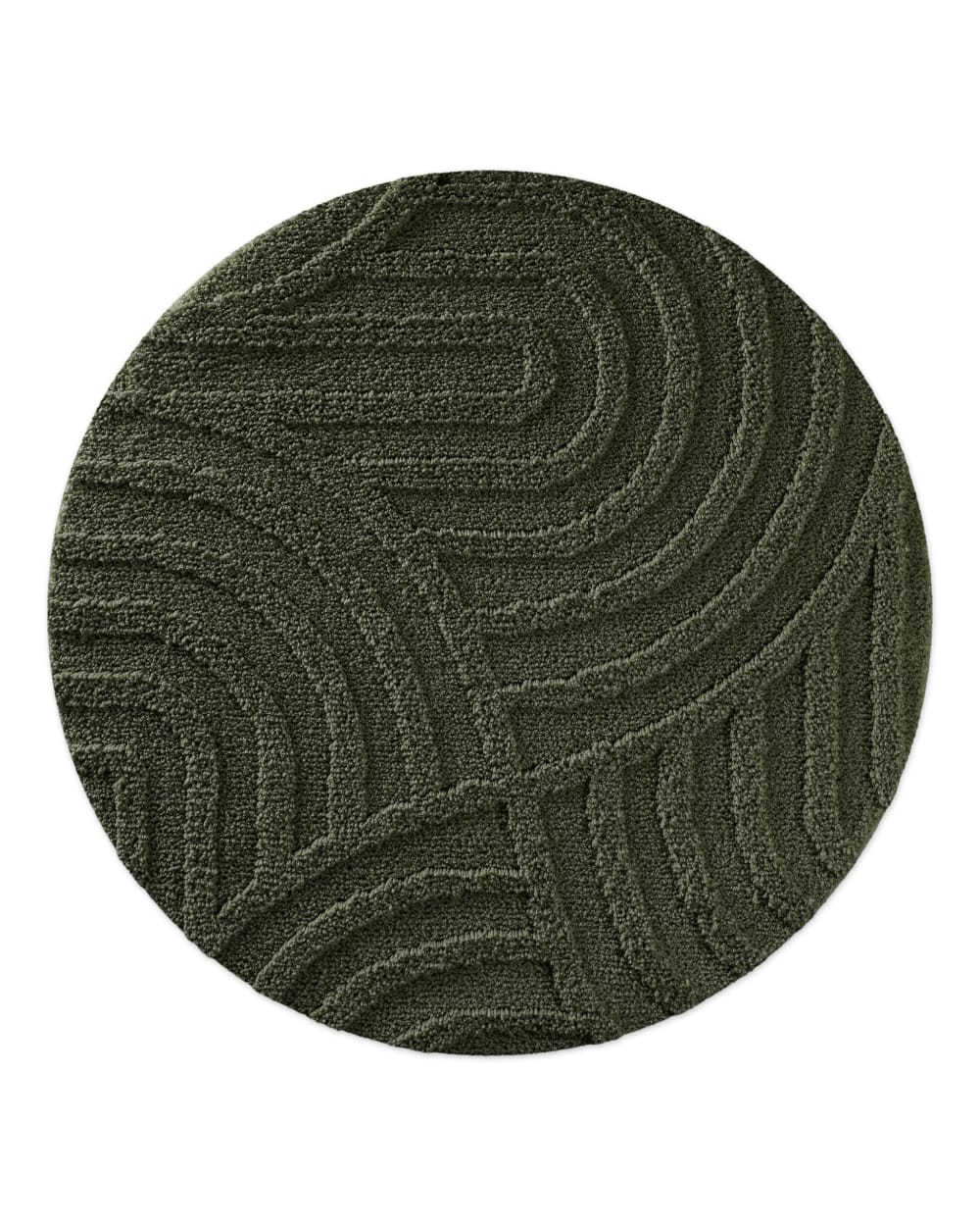 Tapis de bain rond à - kaki