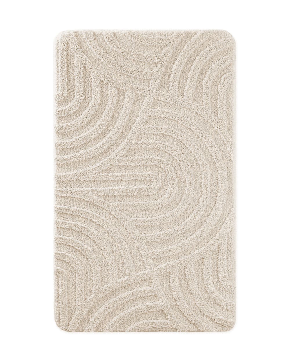 Wecon Home Badematte mit Relief cremeweiß 80x150 style modern Beige Öko-Tex Zertifikat Pes - Polyester