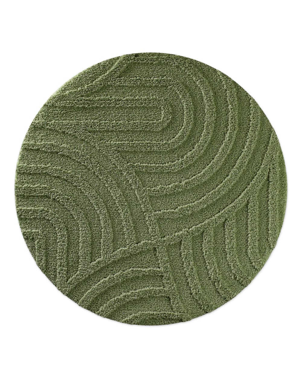 Wecon Home Runde Badematte mit Relief olivgrün Ø80 style modern Öko-Tex Zertifikat - Pes - Polyester