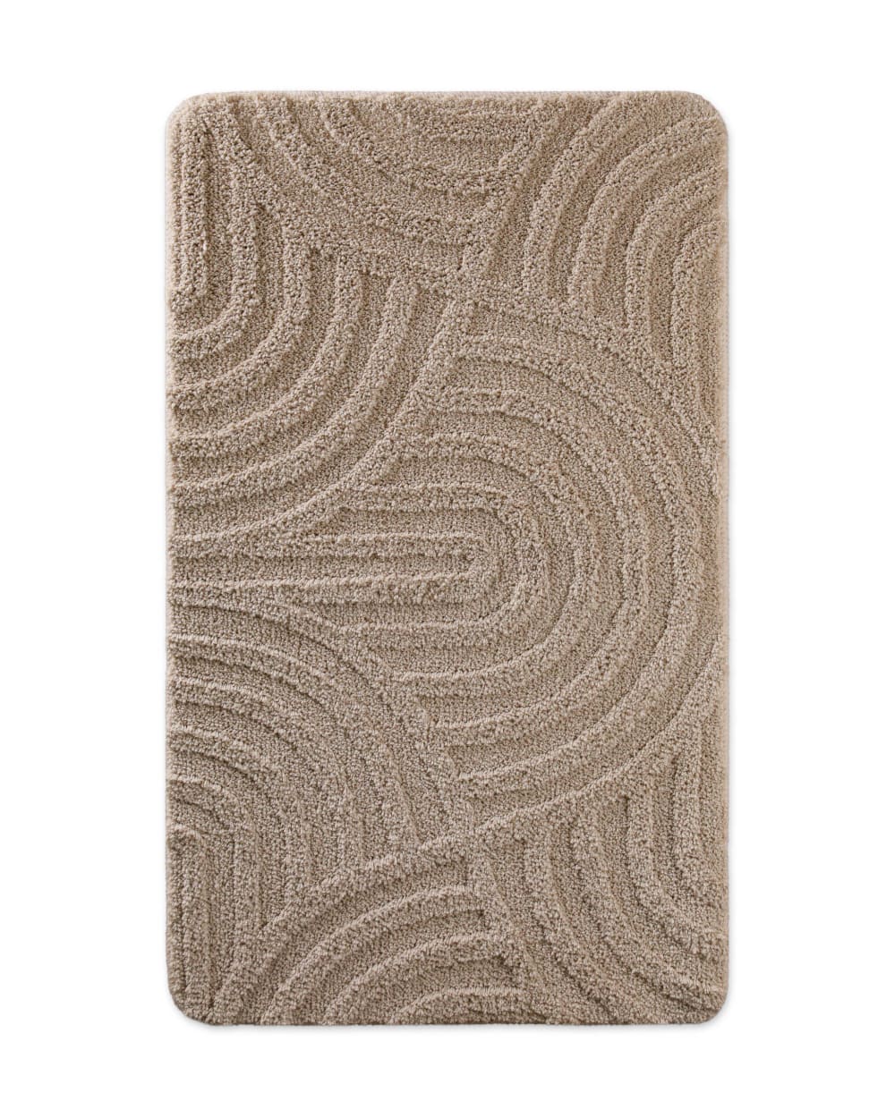 Tapis de bain à relief beige sable 70x120