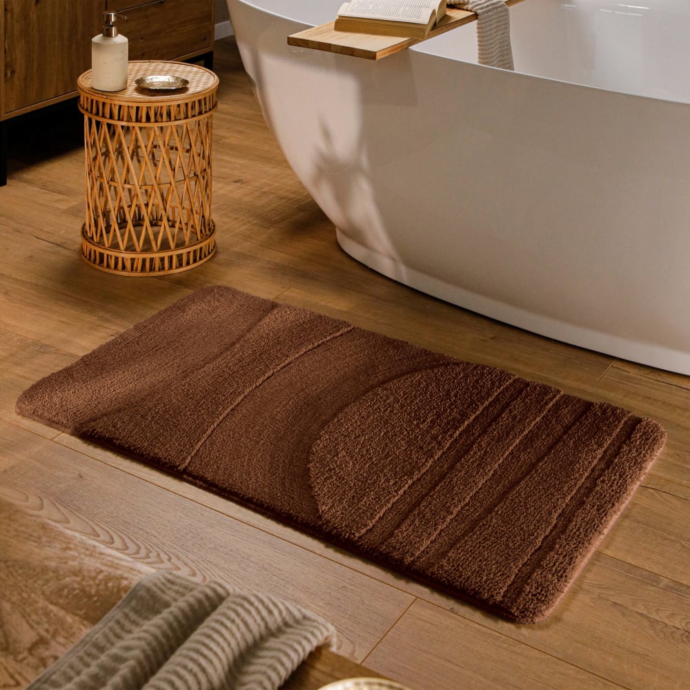 Badematte mit Relief braun 60x100 - Maisons Du Monde