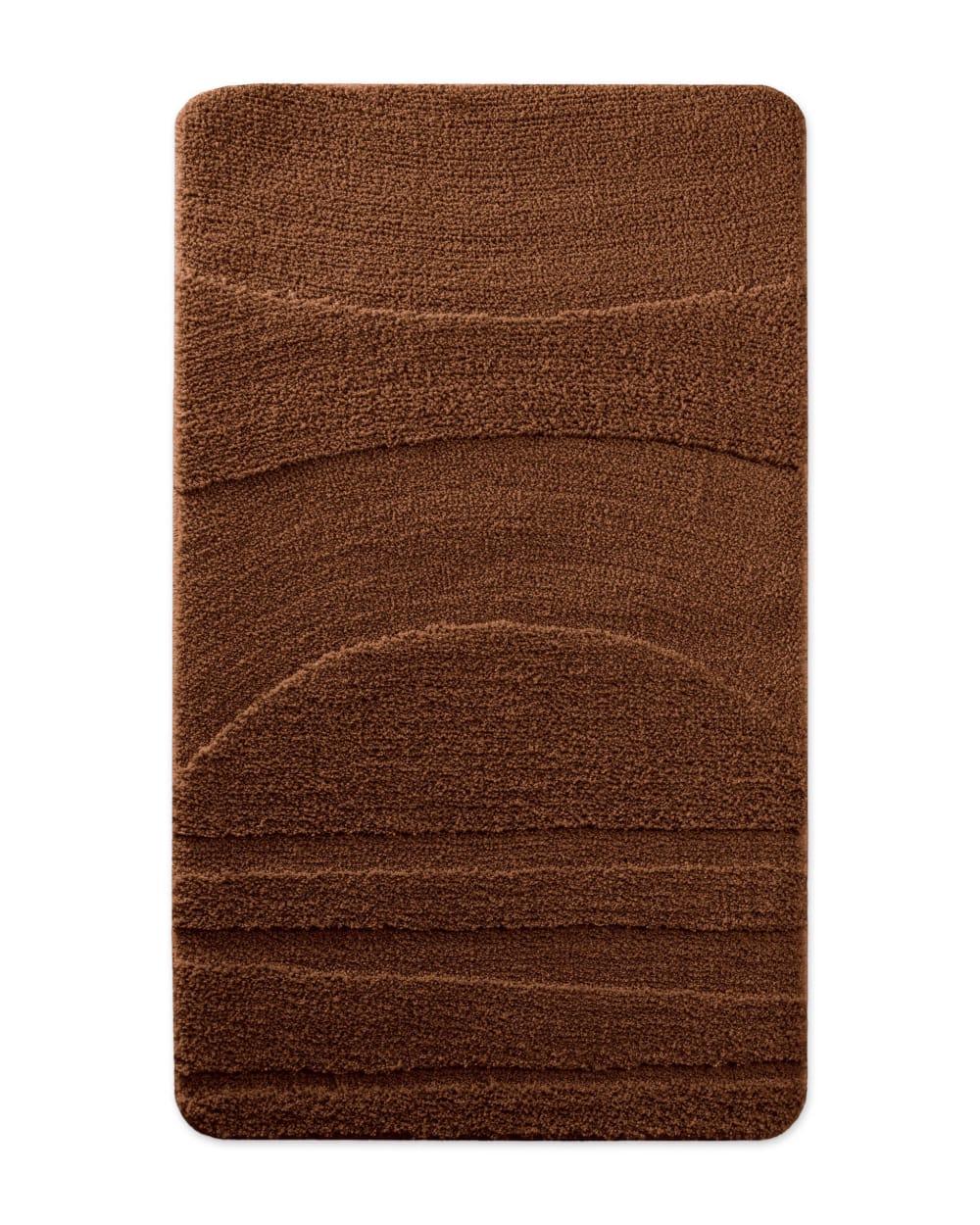 Tapis de bain à relief - marron