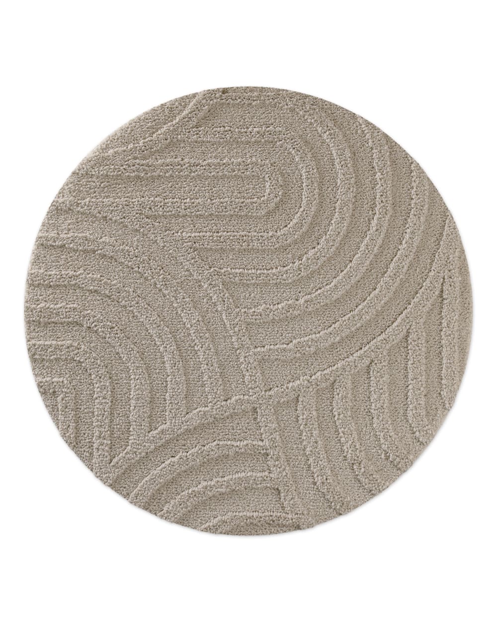 Tapis de bain rond à - gris taupe