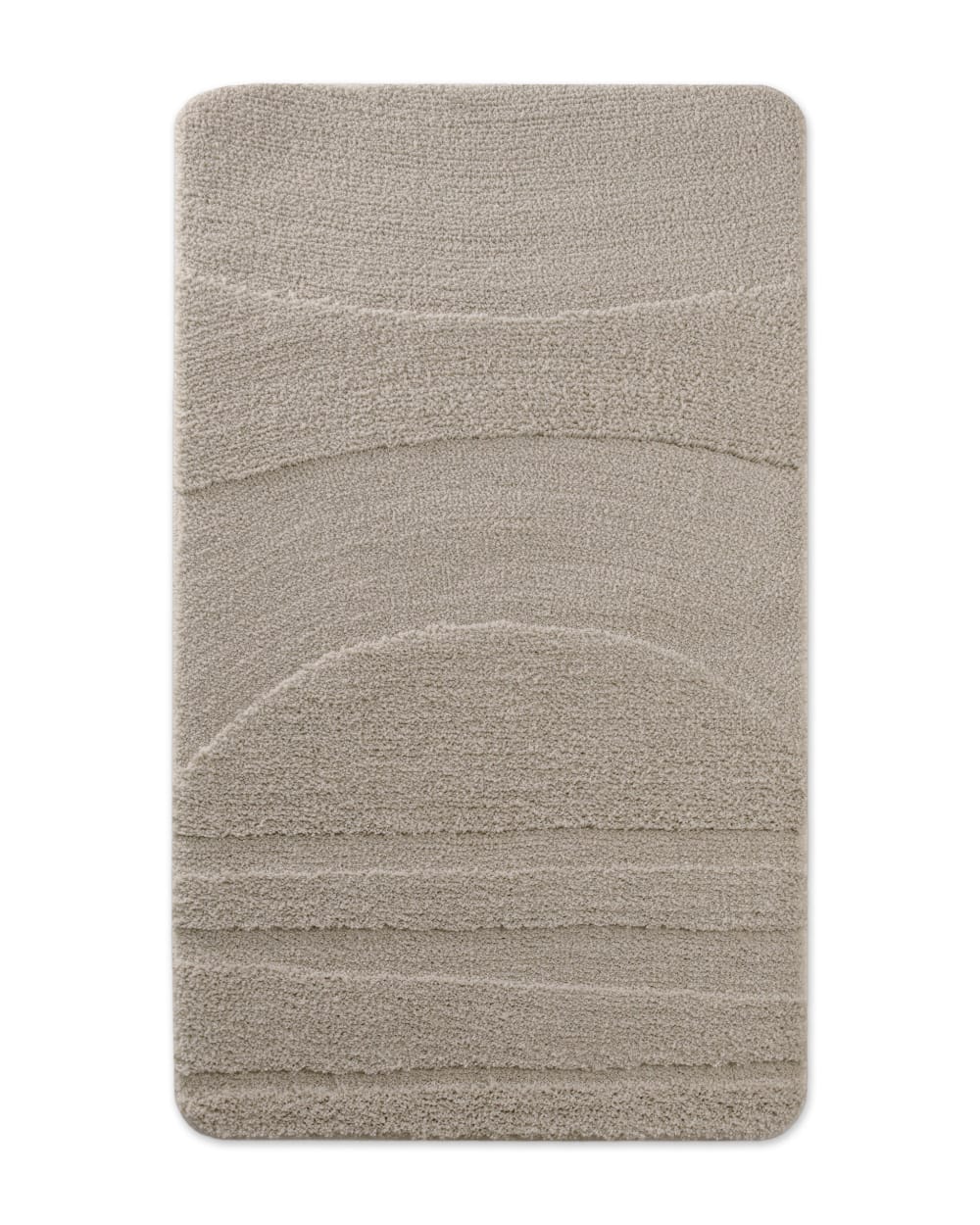 Tapis de bain à relief - gris taupe