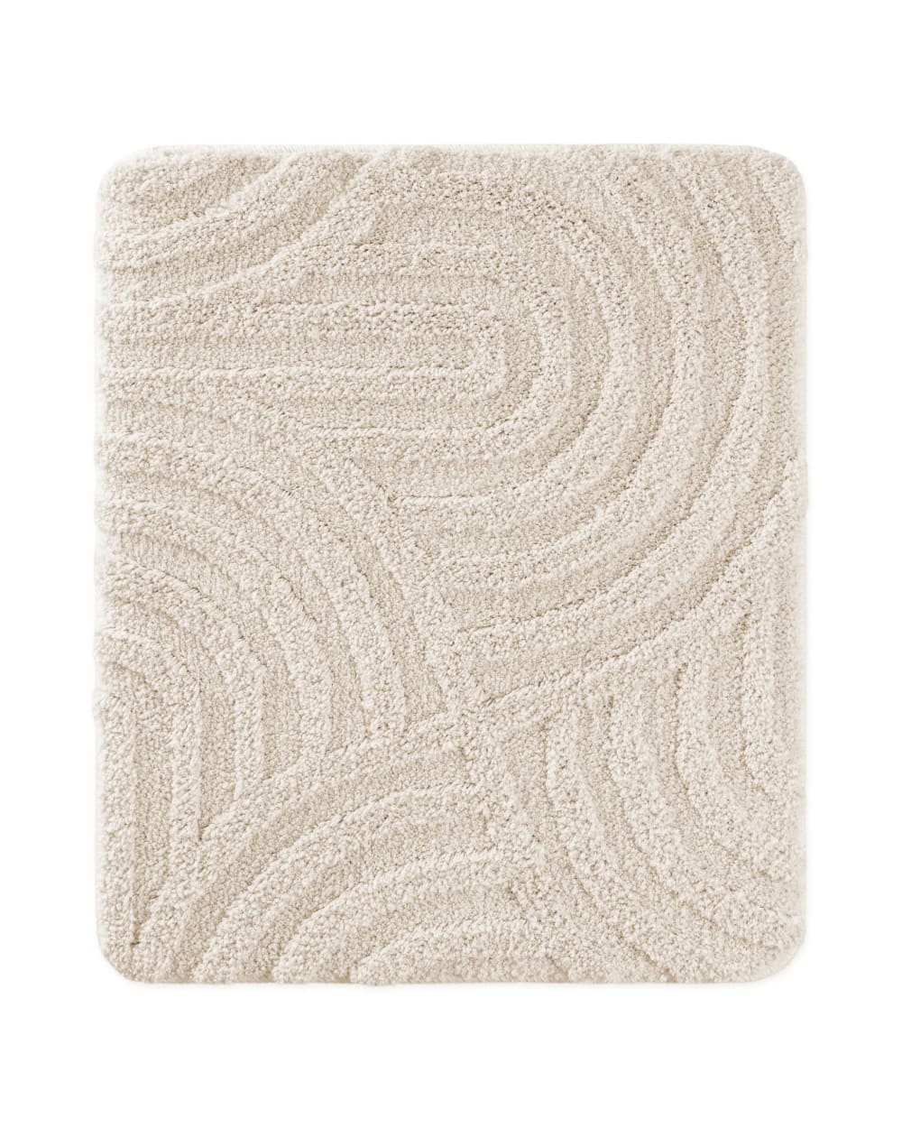 Tapis de bain à relief blanc crème 55x65