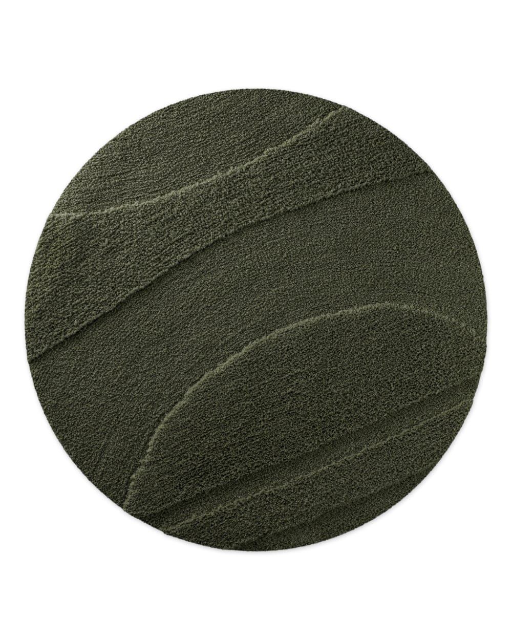 Tapis de bain rond à - kaki