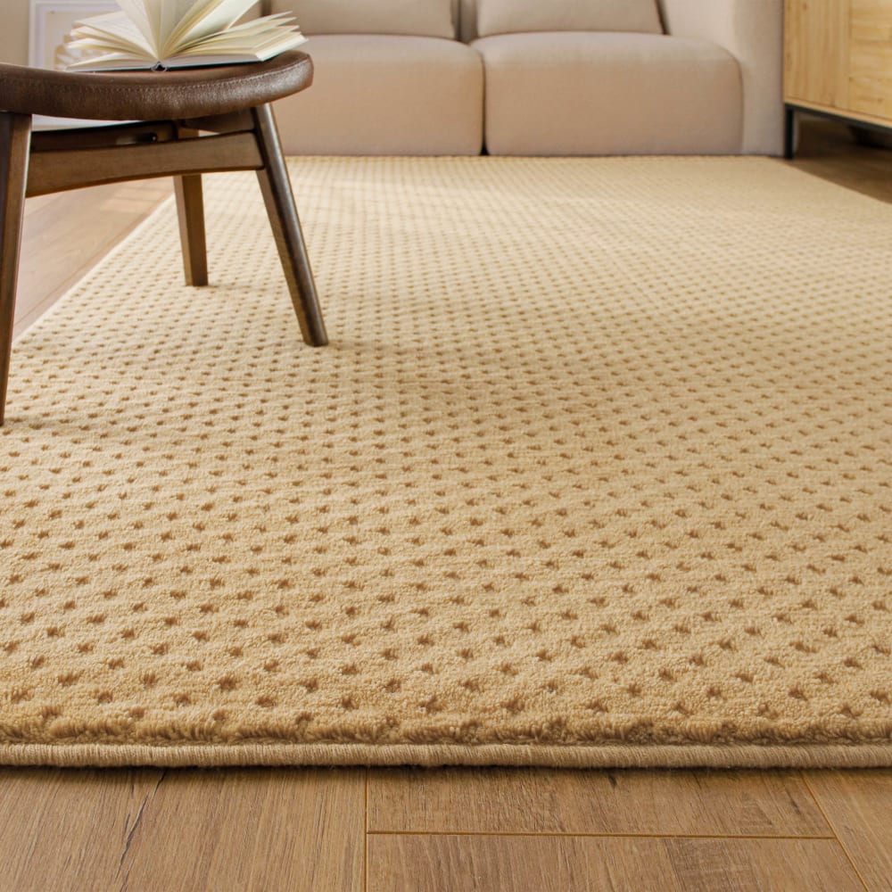 Teppich aus Wolle mit Relief sandbeige 140x200 - Maisons Du Monde