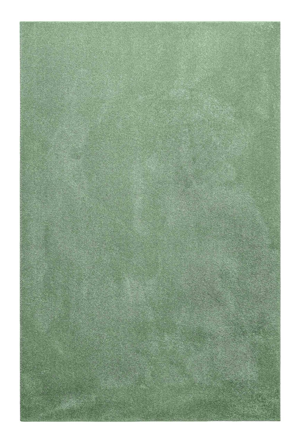 Tapis tissé velours ras vert menthe uni 160x230
