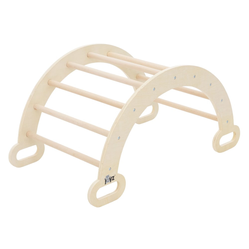 ECD Germany Kletterbogen für Kinder ab 2 Jahren Natur Holz 89x52x45,5 cm style classic chic Braun Holz