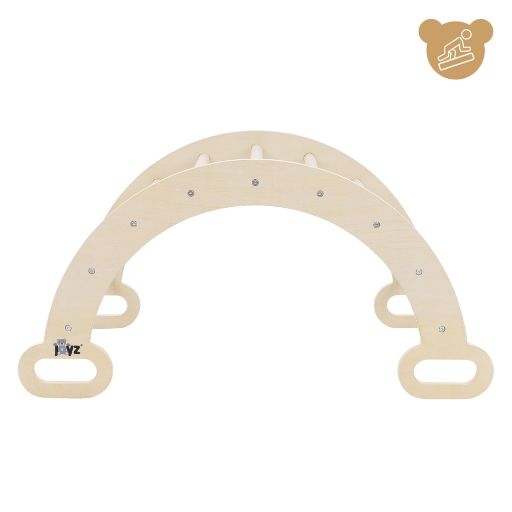 Kletterbogen für Kinder ab 2 Jahren Natur Holz 89x52x45,5 cm -