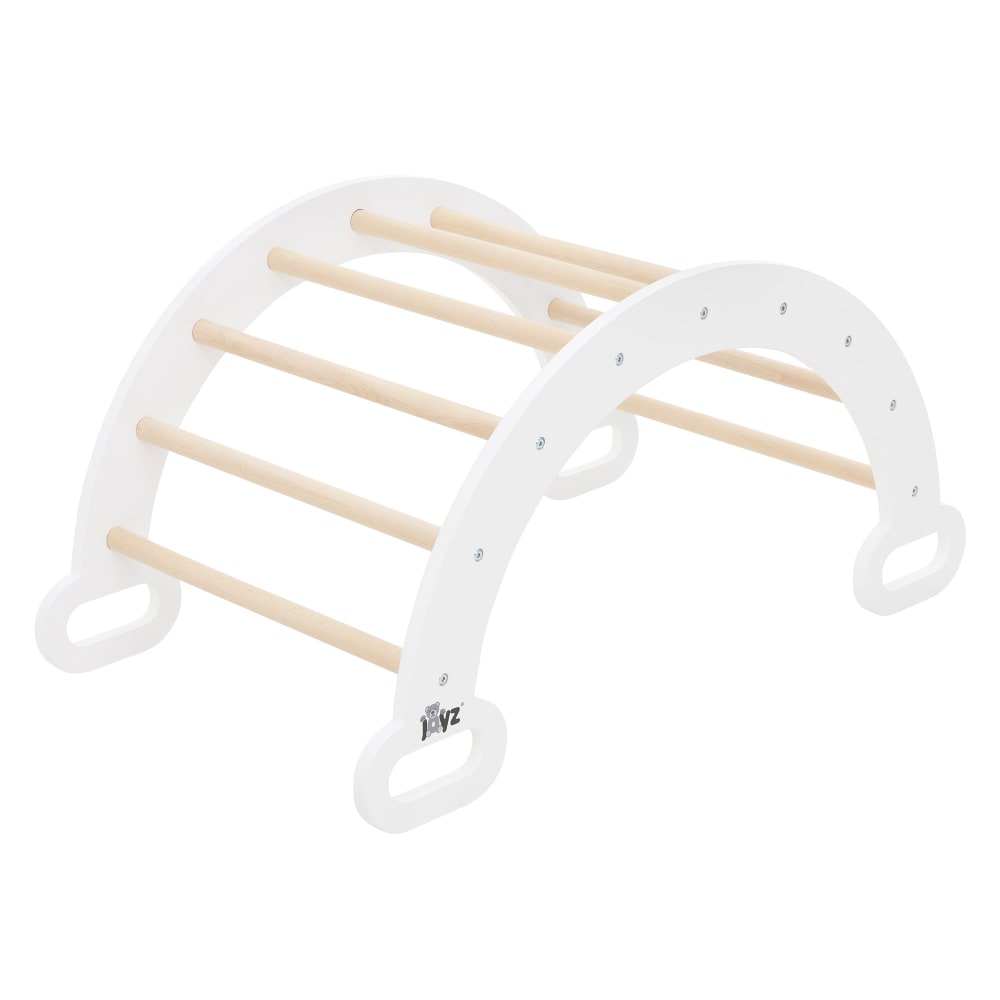 ECD Germany Kletterbogen für Kinder ab 2 Jahren Natur Weiß 89x52x45,5 cm style classic chic Weiß Holz