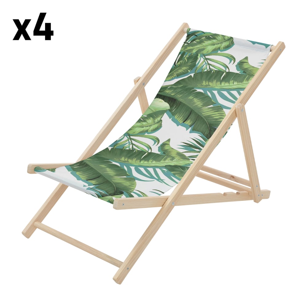 Lot 4 chaises longues