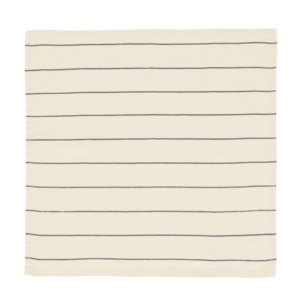 Llot de 4 serviettes de table en coton/lin ficelle 45x45