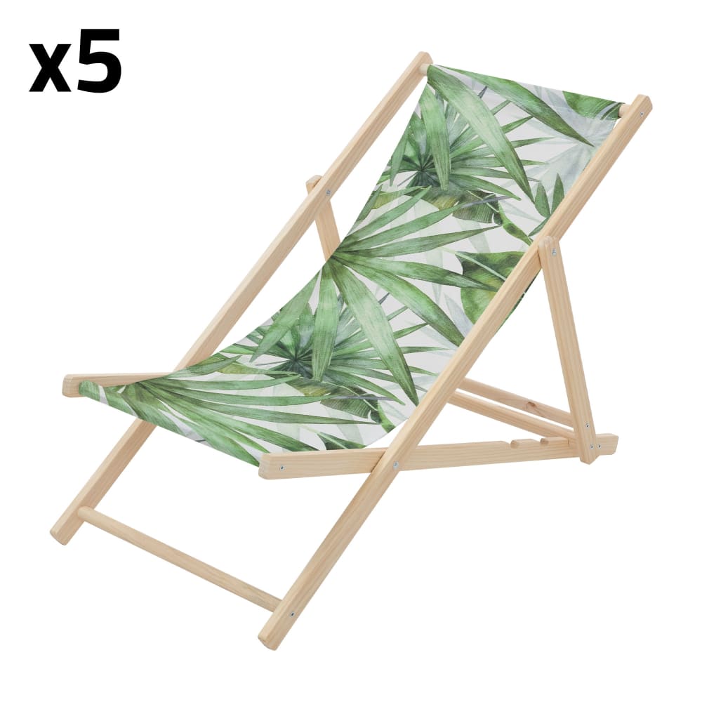 Lot 5 chaises longues